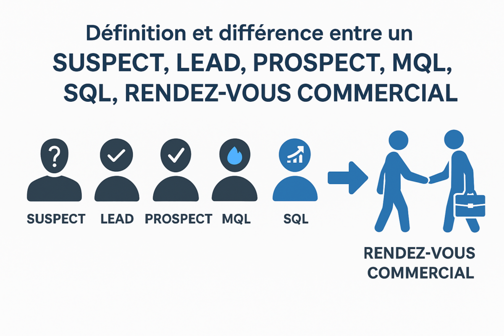 Un peu de définition... Suspect, Lead, Prospect, MQL, SQL et Rendez-vous Commercial : Ne les confondez plus